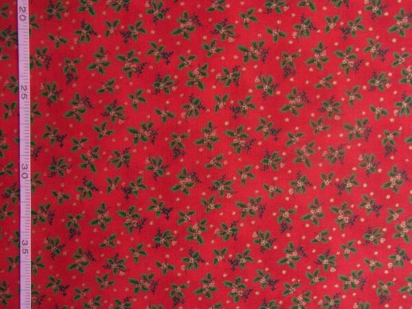 ★Handwork*Fabric♪スケア♪X'mas♪ヒイラギ(赤)♪109×30★【NE1980-B】