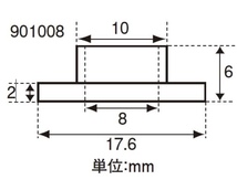 ★内径変換★アルミ カラー M10をM8に 黒 ブラック検）穴径 変換 M6 M8 M10 ネジ 変更 ピッチ P カウル 特殊 ワッシャー 座金 台座_画像2