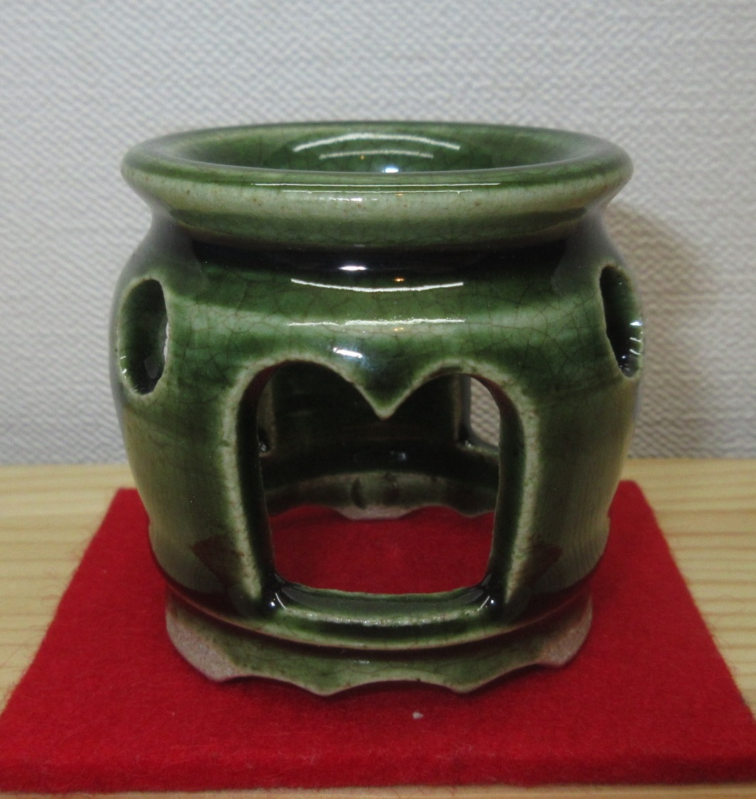 ☆茶道具!千家十職『大西 清右衛門』造/烽玉箱!夜学 蓋置!共箱/共布