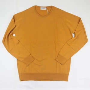 新品　John Smedley ジョンスメドレー 最高級メリノウール 　クルーネック　Sサイズ　SAFFRON