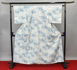 【桜庭呉服店】 紬 つむぎ 秋草文 リメイク素材 花 可愛い 暈し 身丈154cm 裄丈62cm ★着物 pb-823