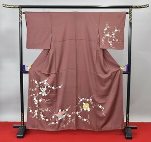 附下訪問着 披露宴 人物文様 花 秋草文 おしゃれ 身丈154cm 裄丈65cm ★着物 パーティー t‐773