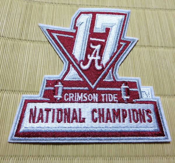 17新品アラバマ大学クリムゾンタイド アメリカンフットボール2017College National Champions Alabama Crimson Tide刺繍ワッペン■アメフト