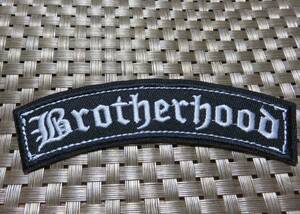 アーチ型　黒◆新品未使用　Brotherhood brothers　兄弟　ワッペン(パッチ）◆ドイツ　アメリカ◆ミリタリー・オートバイ・ロック