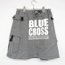 ブルークロス ギンガムチェックスカート 両ファスナー 秋冬 女の子用 M サイズ 黒白 キッズ 子供服 BLUE CROSS_画像2