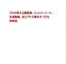 就活応援キャンペーン価格☆新卒＆中途採用対応☆プロが教える履歴書、エントリーシートの書き方&面接必勝法_画像2