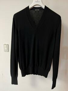  Tom Ford ultimate cashmere 100% V neck knitted 100% regular ultimate beautiful goods regular price 28 ten thousand jpy size 50 TOMFORD