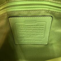 1円〜COACH コーチ ショルダーバッグ レザーバッグ グリーン_画像10