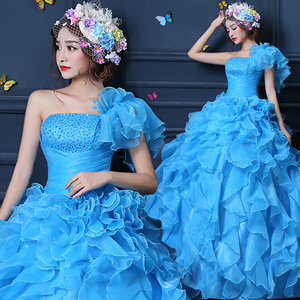  pannier attaching many color equipped wedding dress color dress wedding ... stage costume YG01