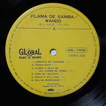 WANDO / FLAMA DE SAMBA（GLORIA A DEUS NO CEU SAMBA NA TERRA)/LP/BRAZILIAN RARE GROOVE/レアグルーヴ/日本盤/JAPANESE/JAPAN PRESS _画像2