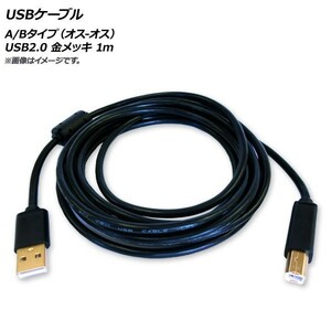 AP USBケーブル A/Bタイプ(オス-オス) USB2.0 金メッキ 1m AP-UJ0544-1M