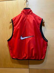  Vintage NIKE нейлон лучший большой Logo Nike красный мужской женский б/у одежда 