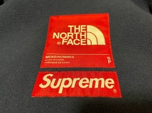 即決 21FW Supreme × The North Face Bleached Denim Print Fleece Jacket Indigo Sサイズ フリース インディゴ ノースフェイス 美品_画像5