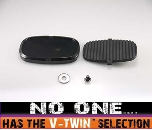 V-Twin 28-0826 ラージ ブレーキ パッド カバー 黒 ハーレー Large Brake Pedal Pad Black FLT 1980-UP FLST 86-UP