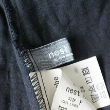 2022SS nest Robe ネストローブ リネン 2way付け襟ワンピース F/ブラック【2400013053990】_画像7