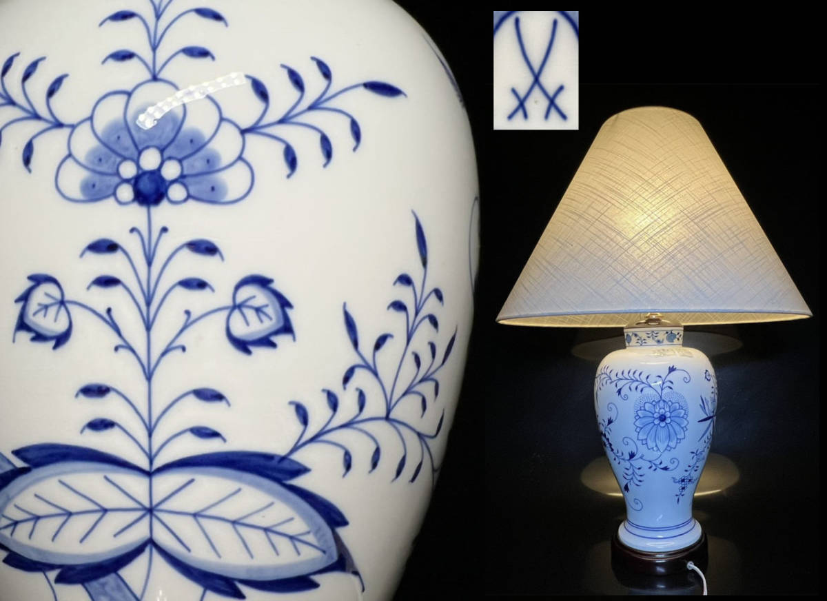 25%OFF】 マイセン陶磁器ランプ、洋画電気スタンド フロアスタンド