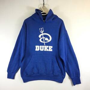 00s 90s USA製 Cotton Exchange スウェットパーカー ブルー DUKE Sサイズ