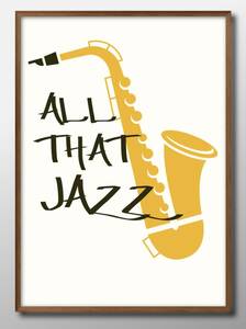Art hand Auction 11340 ■ Livraison gratuite !! Affiche A3 Jazz Saxophone JAZZ Scandinave/Coréen/Peinture/Illustration/Mat/Limité à notre magasin, résidence, intérieur, autres