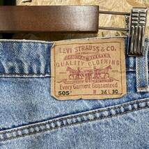 HB644【2003】LEVI'S 505 レギュラーフィット デニムパンツ W36 L30 ボタン裏252 古着 リーバイス ジーンズ【130102000022】_画像7