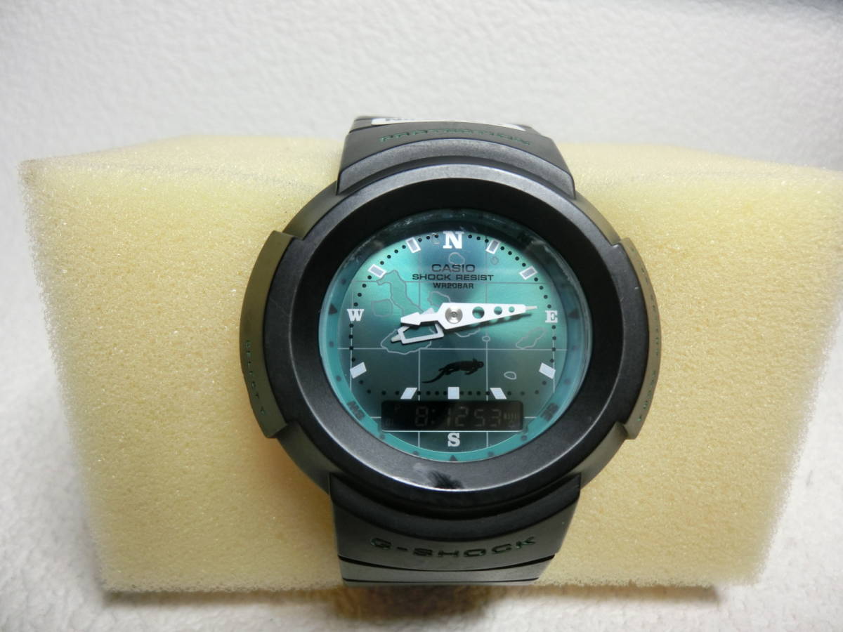 G-SHOCK/ビンテージ/ガラパゴス/AW-500/スクリューバック/グリーン