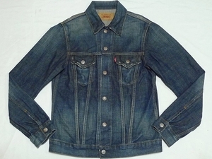 レア!美品LEVISリーバイス[RedTab]70505SanpFrontTruckerJacketデニムジャケットMスリムフィットUsedWash