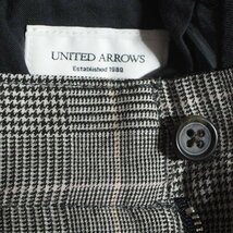 J7082f52　■UNITED ARROWS ユナイテッドアローズ■　グレンチェック テーパード ウールパンツ グレー M / メンズ 秋冬_画像5