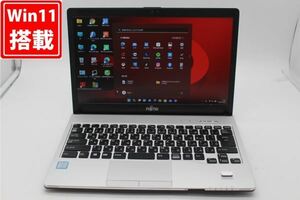 中古訳有 フルHD 13.3型 Fujitsu LifeBook S938S Windows11 八世代 i5-8350U 8GB 128GB-SSD カメラ 無線 Office付 中古パソコンWin11 税無