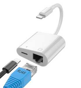 新品 送料無料 iPhone RJ45 変換 有線 Lan アダプタ iPhone Ethernetアダプタ 急速充電 高速転送 iPhone/iPad対応