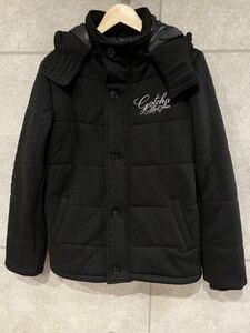  Golf also! GOTCHA Gotcha cotton inside jacket Zip up total pattern embroidery black M size men's 0 new ×