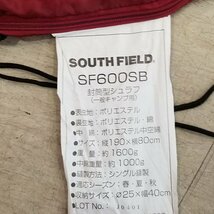 ●SOUTHFIELD● 封筒型シュラフ 春・夏・秋 スリーピングバッグ 寝袋 SF600SB　赤　中古_画像4