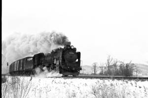 飾って楽しむ鉄道写真（去りゆく蒸気機関車：函館本線 ） NO.63540009「D51611」