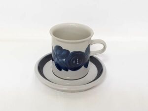 sa/ 希少 1971-75 手書き 旧ロゴ ARABIA anemone コーヒー カップ＆ソーサー オリジナル ヴィンテージ ウラ・プロコッペ ④　/DY-0640 1F