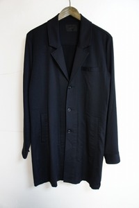 美品14SS glambグラム BLACK LINE Leon Coat レオンコート ロング テーラード ジャケット 黒1013M