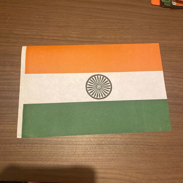 新品!紙製☆インド国旗☆20枚