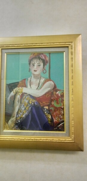 岩崎和桂子　油絵　〈インドネシア1992〉真筆