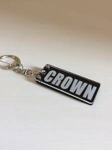 送料無料　E-515 CROWN アクリルキーホルダー　高級仕様透明黒アクリル二枚重ね　トヨタ/クラウン/マジェスタ/レクサス/キーケース/パーツ