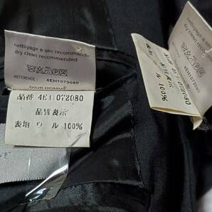 国内正規 絶版 ディオールオムDior Homme テーラードスーツ セットアップ黒 44R テーラードジャケット スラックス トラウザーパンツ 付属有の画像6