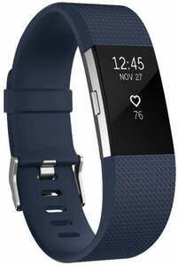 Fitbit Charge 2 (フィットビット) 交換 バンド 腕時計 ベルト サイズ調整可能 男女兼用 ネイビー Lサイズ E112！送料無料！