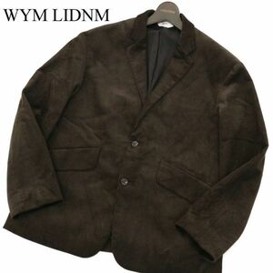 WYM LIDNM ウィム バイ リドム 秋冬 コーデュロイ★ ルーズシルエット テーラード ジャケット Sz.M　メンズ ブラウン　C2T10256_A#N