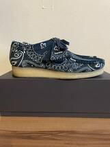 [美中古] Supreme/Clarks Originals Bandana Wallabee/ Blue / size US8_画像3