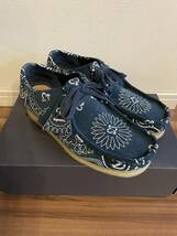 [美中古] Supreme/Clarks Originals Bandana Wallabee/ Blue / size US8_画像1