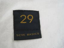 SCYE BASICS サイベーシック　ベルト付き　アンクル丈　パンツ　チノ　コットンパンツ 　２９_画像8