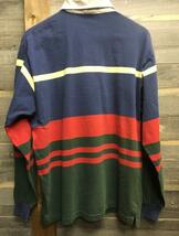 90s Polo Ralph Lauren ポロ ラルフローレン ビンテージ ラグビージャージ 大きめM オールドラルフ vintage アメリカ古着 アメカジ 送料込_画像3