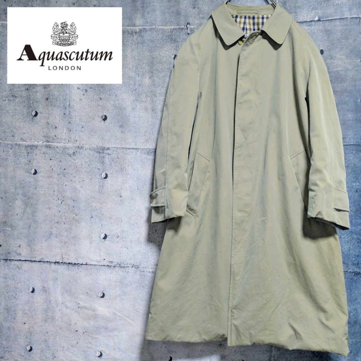 Aquascutum WOOL BALMACAAN COAT MADE IN ENGLAND/アクアスキュータム