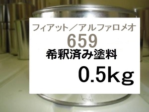 ◆ フィアット　アルファロメオ　659　希釈済　塗料　0.5kg　グリジオエクリッセM　６５９