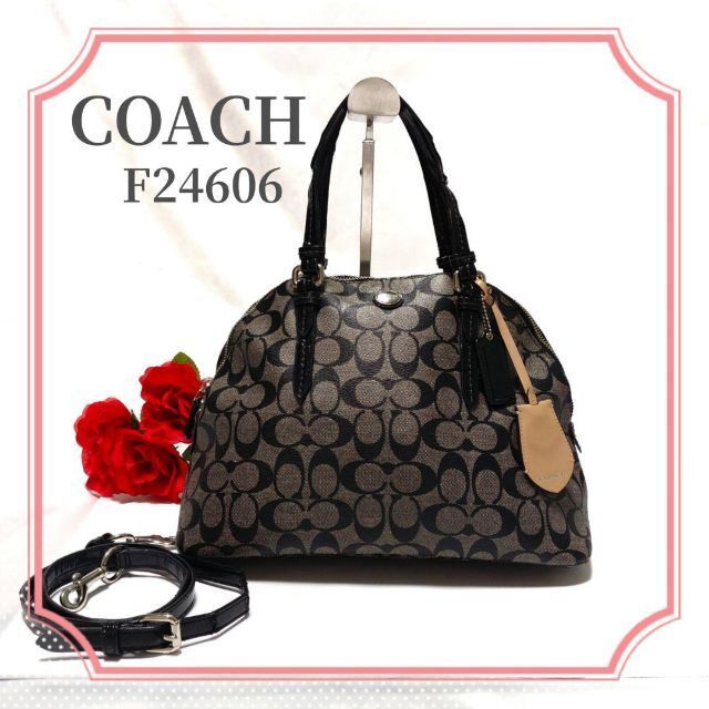 極美品 Coach 1941 Dakotah satchel with linked tea rose 10505 ...
