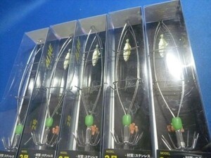 ５個　送料0円・イカ・タコに実物テンヤ、餌木、サッパ・アジなどの小魚を挟みそのまま投入、タコ、蛸、テンヤマダコ、テンヤイカ５