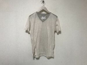 本物キャサリンハムネットKATHARINEHAMNETTリヨセルコットンVネック半袖TシャツメンズビジネススーツサーフアメカジミリタリーL日本製