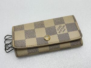 D654 LOUIS VUITTON ルイヴィトン ダミエアズール 4連 キーケース