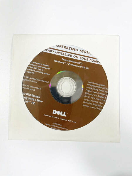 DELL 用 Windows 7 Professional 32-Bit システムインストール DVD-ROM
